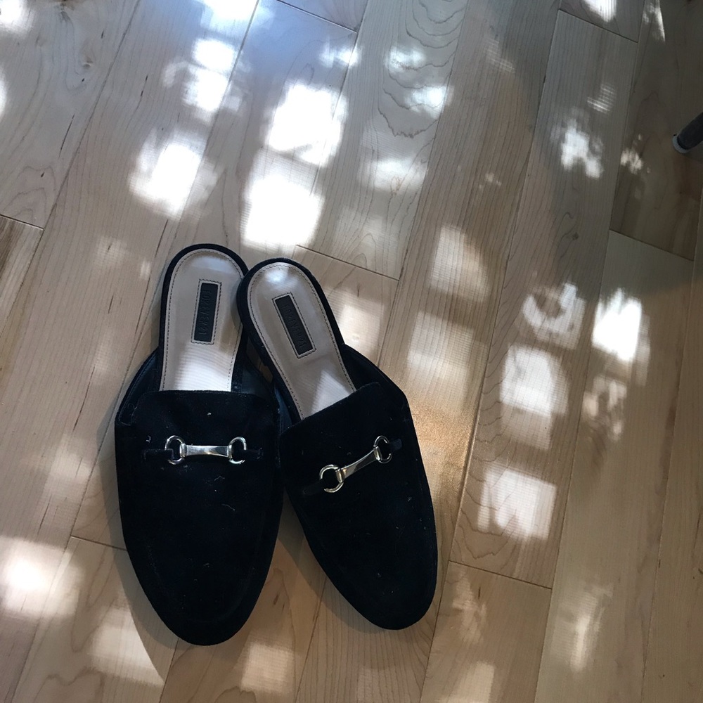 Black loafers